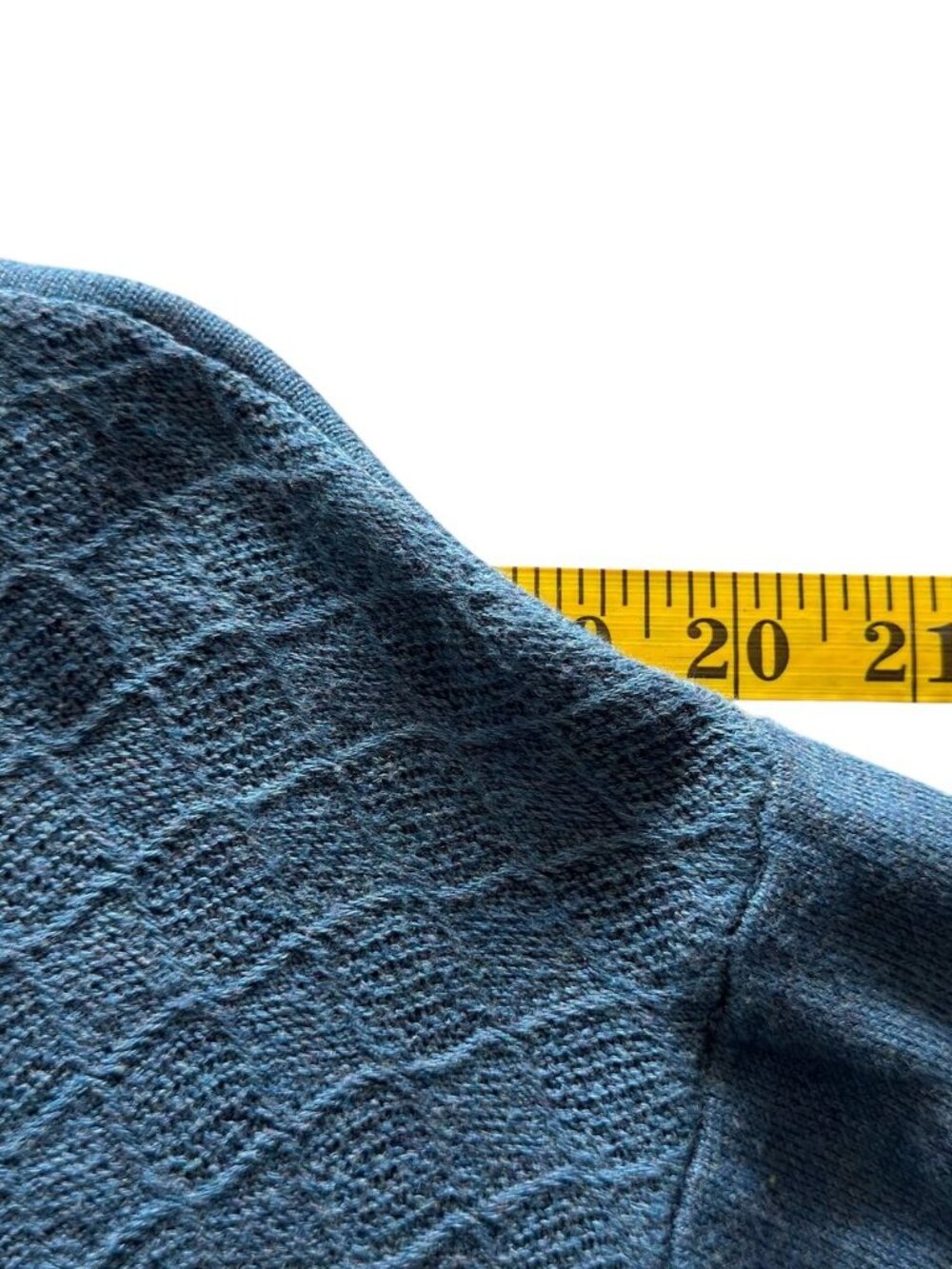 Vtg Paul Fredrick Mens S Sweater Ice Blue Diamond Silk Blend Long Sleeve Crew - Picture 15 of 16